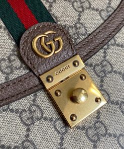 Gucci Ophidia GG Supreme Canvas Mini Shoulder Bag Best Replica Brown 25cm (2)