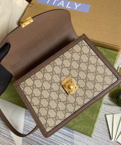 Gucci Ophidia GG Supreme Canvas Mini Shoulder Bag Best Replica Brown 25cm (2)