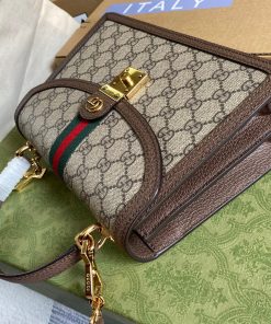 Gucci Ophidia GG Supreme Canvas Mini Shoulder Bag Best Replica Brown 25cm (2)
