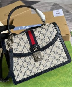 Gucci Ophidia GG Supreme Canvas Mini Shoulder Black Replica Bags 25cm (2)