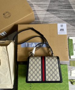 Gucci Ophidia GG Supreme Canvas Mini Shoulder Black Replica Bags 25cm (2)