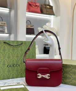 Gucci Replica Bags Horsebit 1955 Leather Red Size 25cm (2)