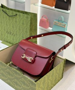 Gucci Replica Bags Horsebit 1955 Leather Red Size 25cm (2)