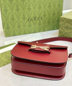 Gucci Replica Bags Horsebit 1955 Leather Red Size 25cm (2)