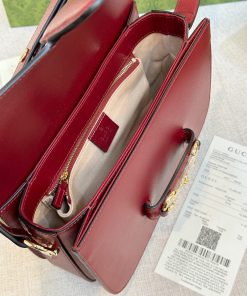 Gucci Replica Bags Horsebit 1955 Leather Red Size 25cm (2)