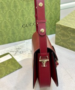 Gucci Replica Bags Horsebit 1955 Leather Red Size 25cm (2)