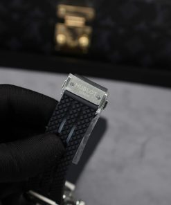 Hublot Big Bang Chronograph Black Dial Replica Watch Custom Moissanite Diamonds 44mm (2)