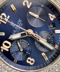 Hublot Big Bang Chronograph King Gold Blue Replica Watches 44mm (1)