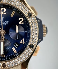 Hublot Big Bang Chronograph King Gold Blue Replica Watches 44mm (1)