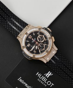 Hublot Big Bang King Gold Diamonds Pave Chronograph Fake Watch 44mm (2)