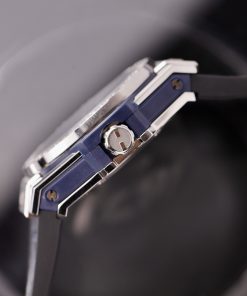 Hublot Big Bang One Click Titanium Blue Customs Moissanite Diamonds 39mm (1)