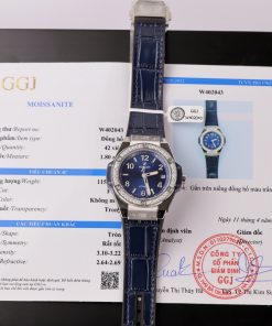 Hublot Big Bang One Click Titanium Blue Customs Moissanite Diamonds 39mm (1)