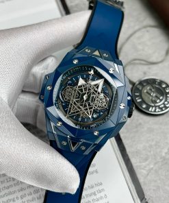 Hublot Big Bang Sang Bleu Blue Ceramic Replica Watches BBF 45mm (1)
