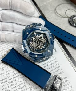 Hublot Big Bang Sang Bleu Blue Ceramic Replica Watches BBF 45mm (1)