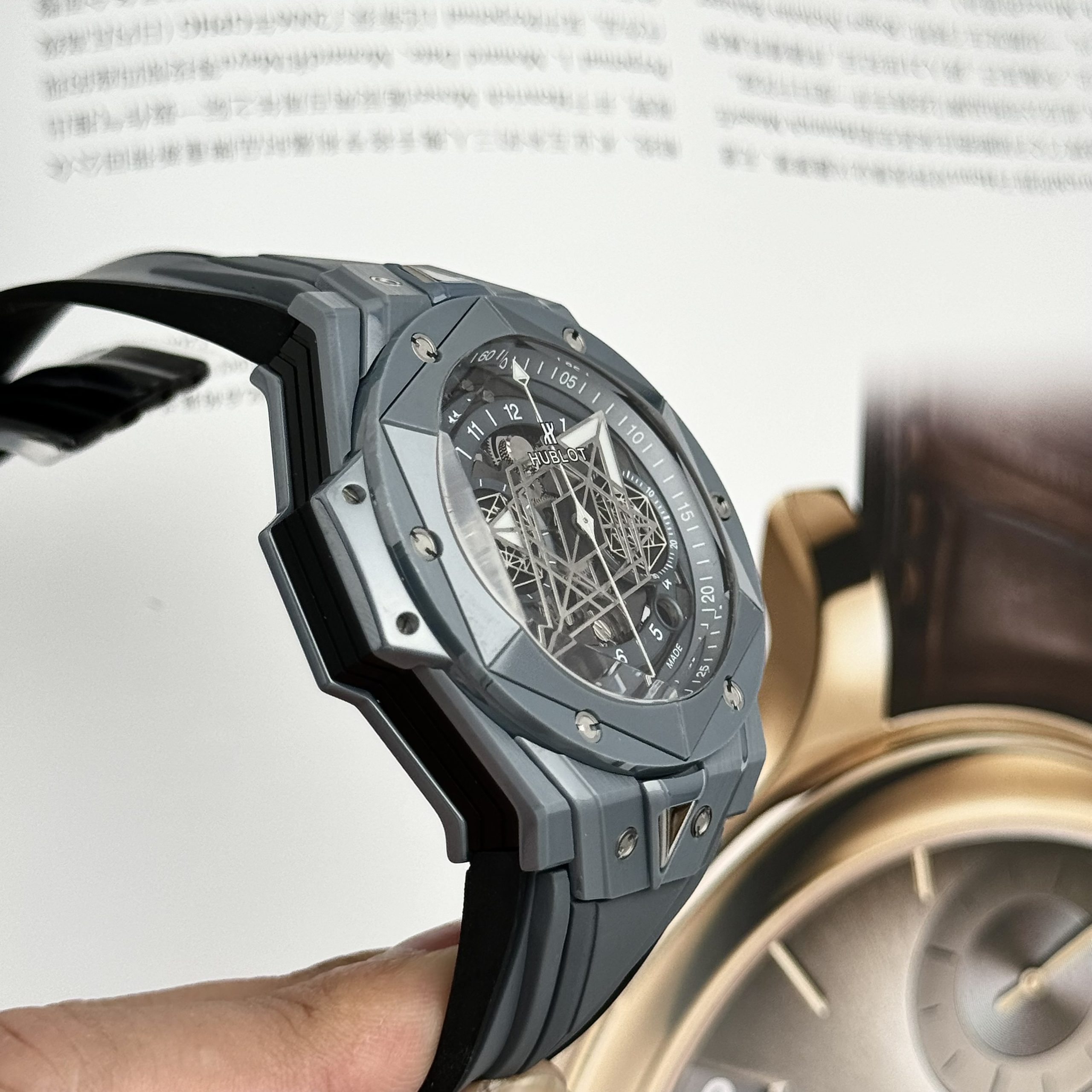 Hublot Big Bang Sang Bleu II Ceramic Gray Replica Watch BBF 45mm (2) Hublot Big Bang Sang Bleu II Ceramic Gray Replica Watch BBF 45mm (9)