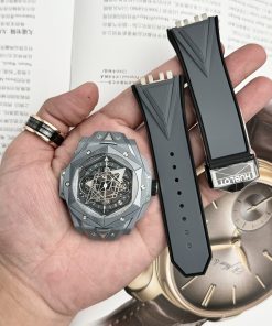 Hublot Big Bang Sang Bleu II Ceramic Gray Replica Watch BBF 45mm (9)
