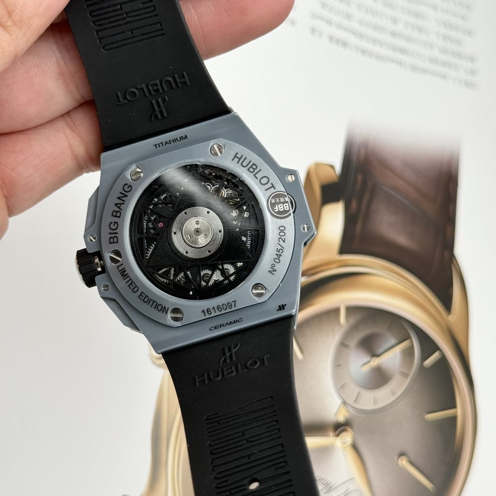 Hublot Big Bang Sang Bleu II Ceramic Gray Replica Watch BBF 45mm (9)
