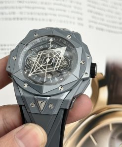Hublot Big Bang Sang Bleu II Ceramic Gray Replica Watch BBF 45mm (9)