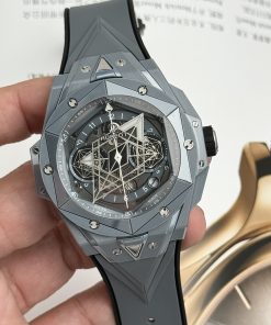 Hublot Big Bang Sang Bleu II Ceramic Gray Replica Watch BBF 45mm (9)