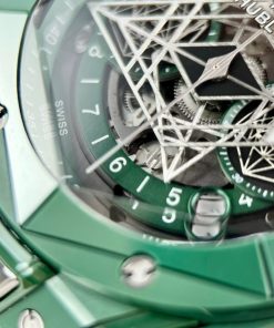 Hublot Big Bang Sang Bleu II Green Ceramic Replica Watches BBF (10)