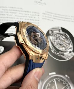 Hublot Big Bang Sang Bleu II King Gold Blue Best Replica BBF 45mm (1)