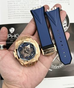 Hublot Big Bang Sang Bleu II King Gold Blue Best Replica BBF 45mm (1)