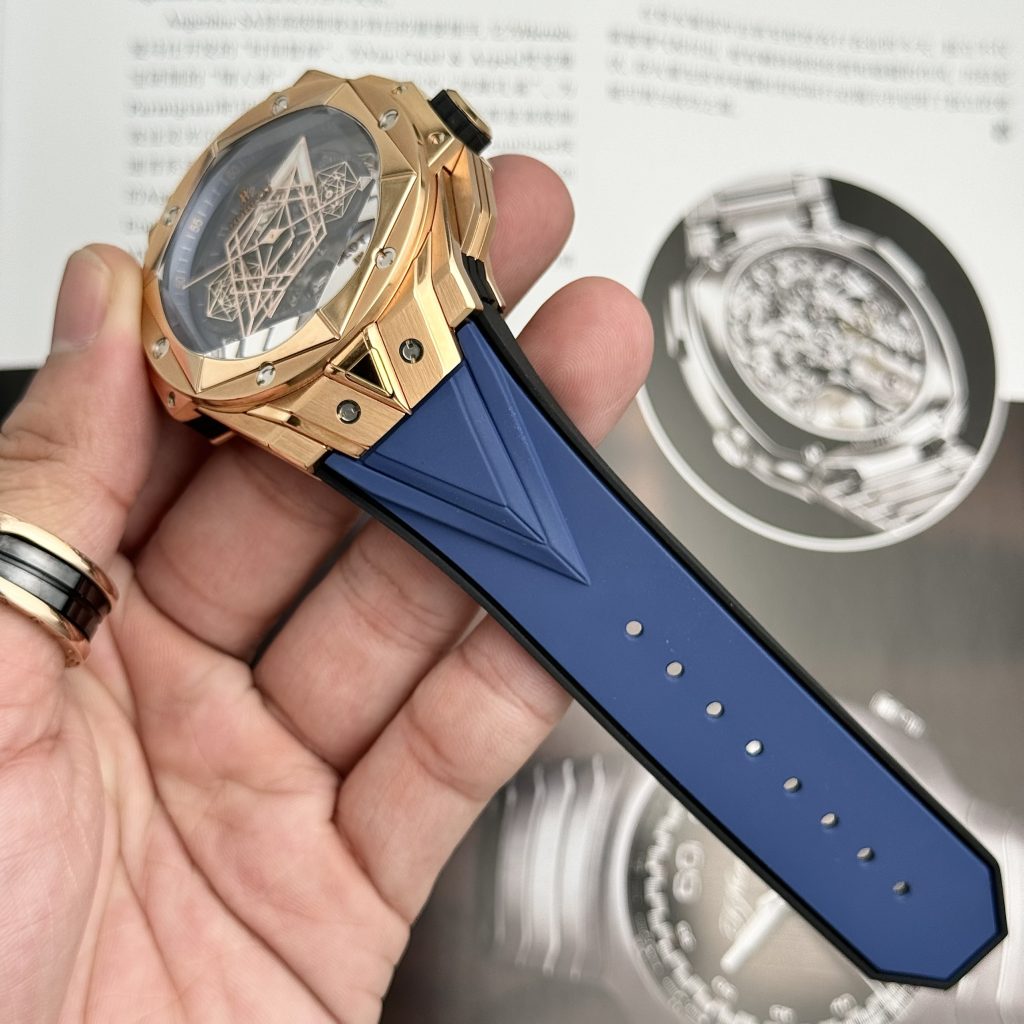 Hublot Big Bang Sang Bleu II King Gold Blue Best Replica BBF 45mm (1)