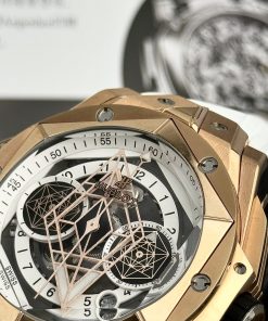 Hublot Big Bang Sang Bleu II King Gold White Replica BB Factory 45mm (2)