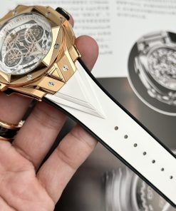 Hublot Big Bang Sang Bleu II King Gold White Replica BB Factory 45mm (2)