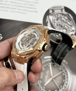 Hublot Big Bang Sang Bleu II King Gold White Replica BB Factory 45mm (2)