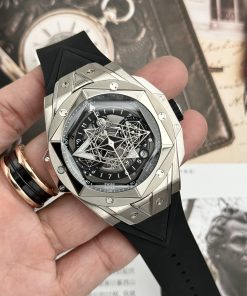 Hublot Big Bang Sang Bleu II Titanium Black Replica BB Factory 45mm (7)