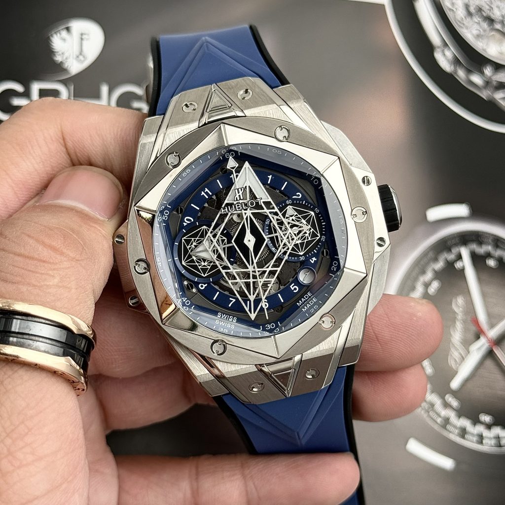 Hublot Big Bang Sang Bleu II Titanium Blue Replica BB Factory 45mm (1)