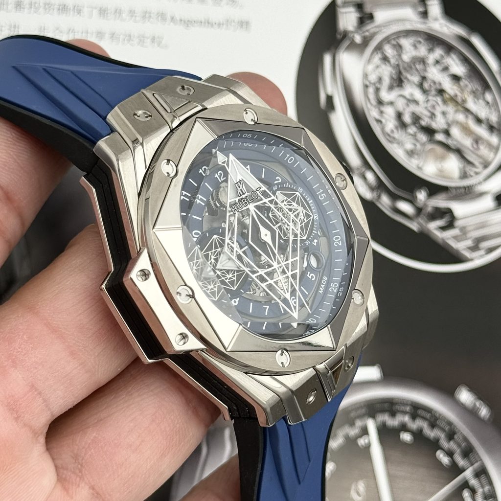 Hublot Big Bang Sang Bleu II Titanium Blue Replica BB Factory 45mm (1)