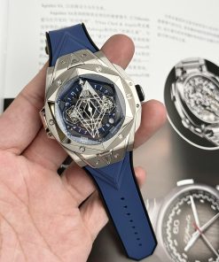 Hublot Big Bang Sang Bleu II Titanium Blue Replica BB Factory 45mm (1)