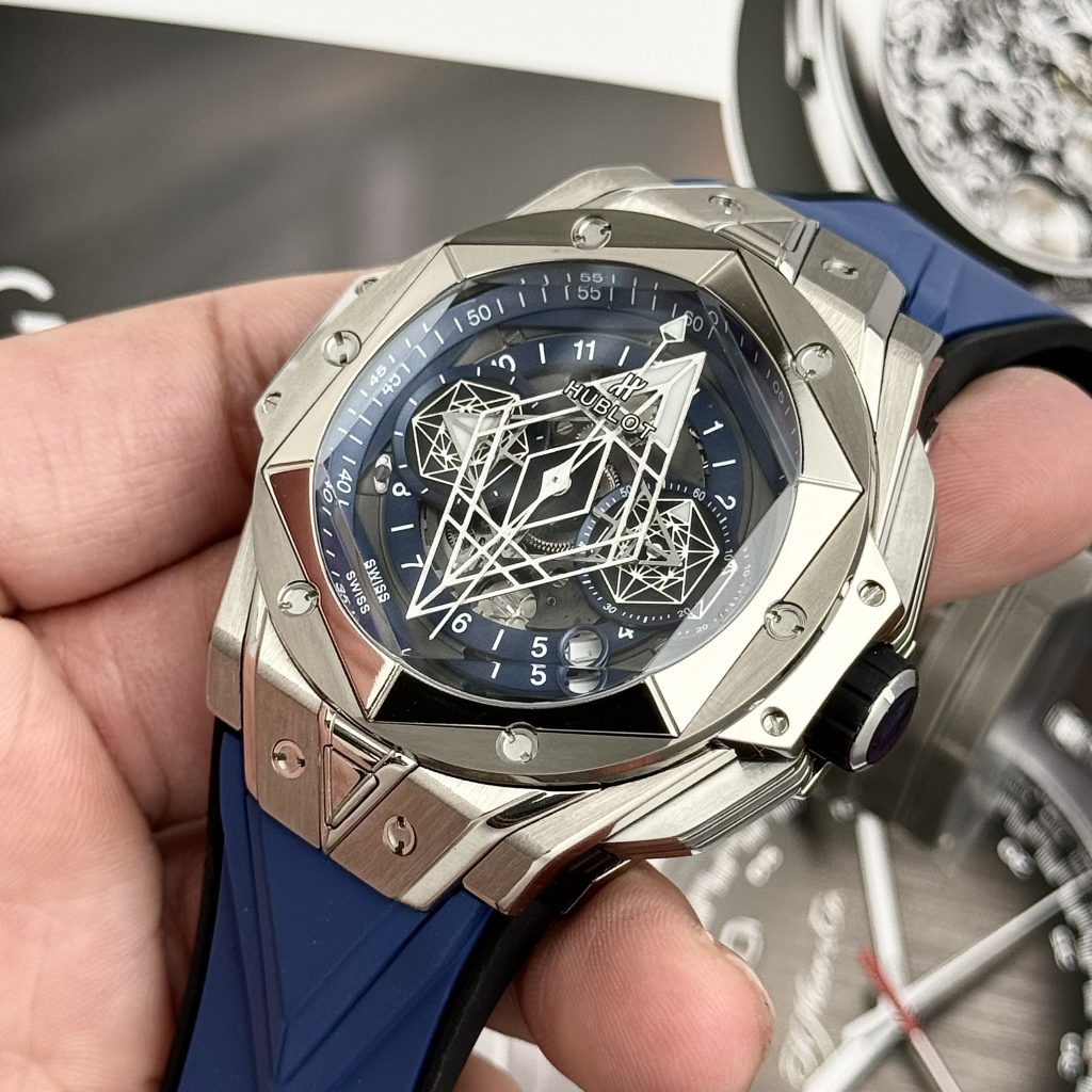 Hublot Big Bang Sang Bleu II Titanium Blue Replica BB Factory 45mm (1)