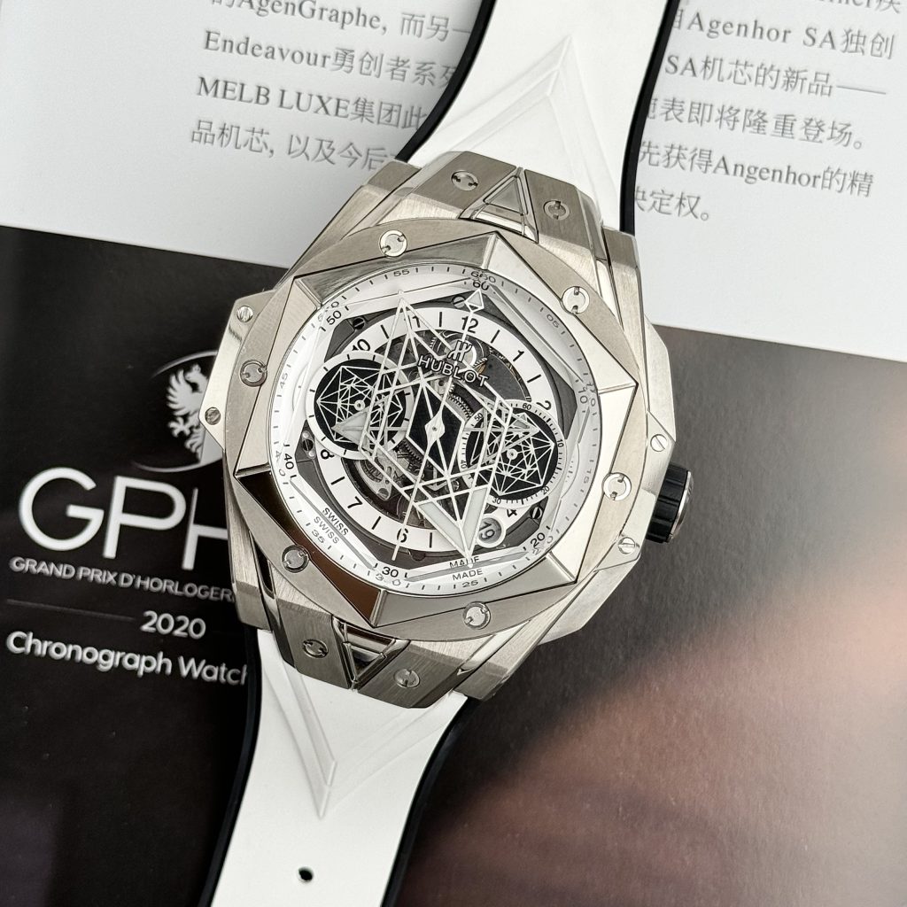 Hublot Big Bang Sang Bleu II Titanium White Best Replica BBF 45mm (1)