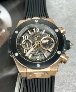 Hublot Big Bang Unico King Gold Black Ceramic Best Replica BBF 44mm (9)