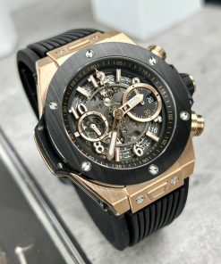 Hublot Big Bang Unico King Gold Black Ceramic Best Replica BBF 44mm (9)