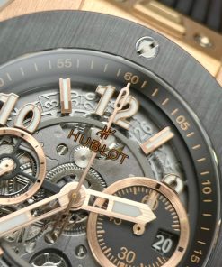 Hublot Big Bang Unico King Gold Black Ceramic Best Replica BBF 44mm (9)