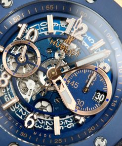 Hublot Big Bang Unico King Gold Blue Ceramic Best Replica BBF 44mm (9)