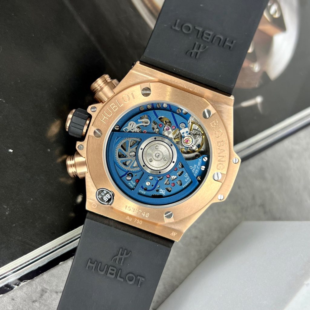 Hublot Big Bang Unico King Gold Blue Ceramic Best Replica BBF 44mm (9)
