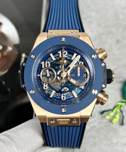 Hublot Big Bang Unico King Gold Blue Ceramic Best Replica BBF 44mm (9)