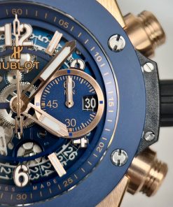 Hublot Big Bang Unico King Gold Blue Ceramic Best Replica BBF 44mm (9)