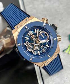 Hublot Big Bang Unico King Gold Blue Ceramic Best Replica BBF 44mm (9)