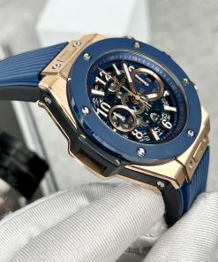 Hublot Big Bang Unico King Gold Blue Ceramic Best Replica BBF 44mm (9)