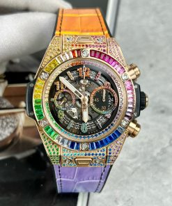 Hublot Big Bang Unico Rainbow King Gold Replica Watches BBF 42mm (2)
