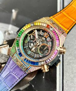 Hublot Big Bang Unico Rainbow King Gold Replica Watches BBF 42mm (2)
