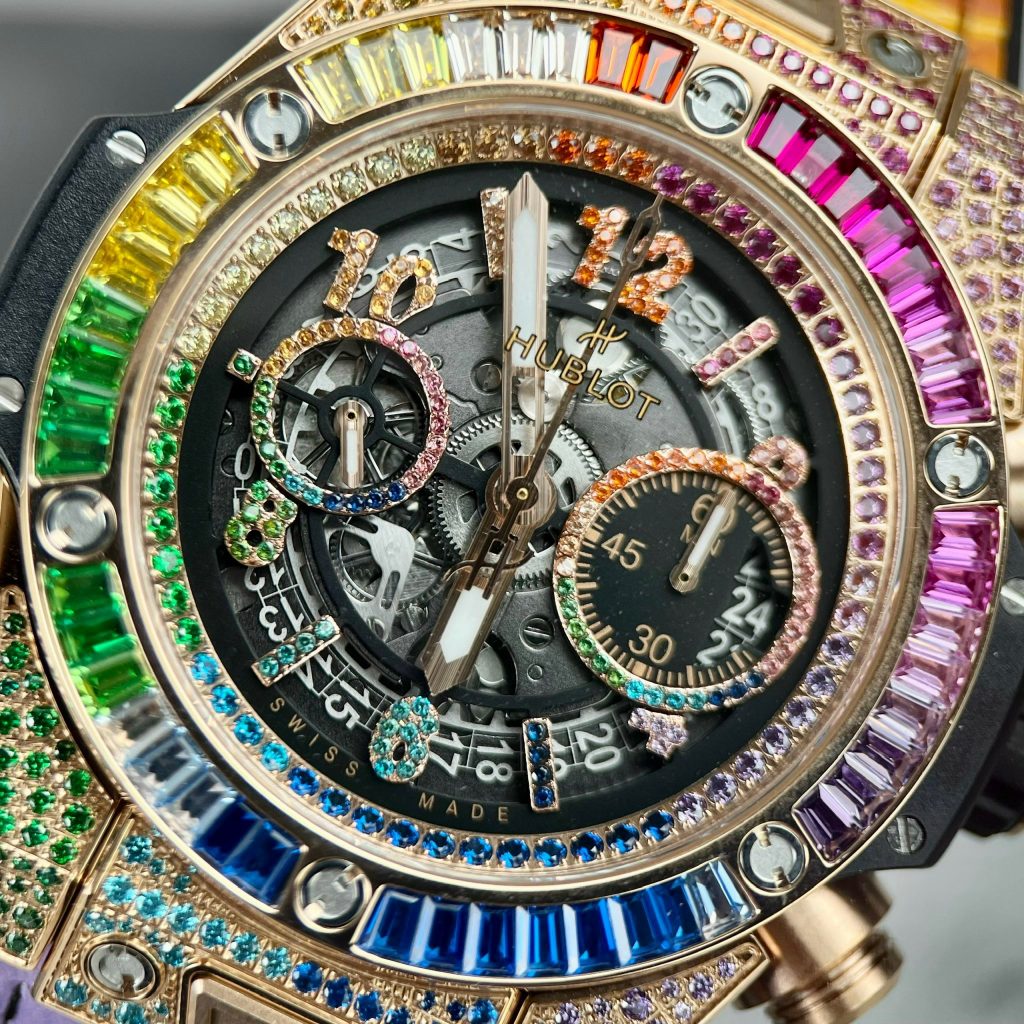 Hublot Big Bang Unico Rainbow King Gold Replica Watches BBF 42mm (2)