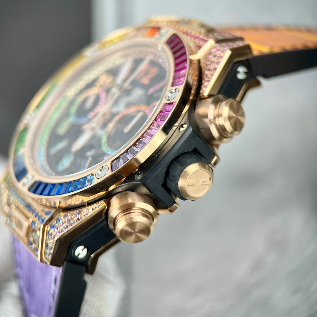 Hublot Big Bang Unico Rainbow King Gold Replica Watches BBF 42mm (2)