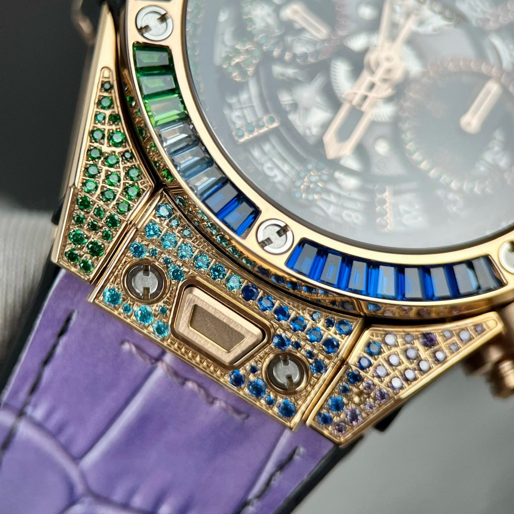 Hublot Big Bang Unico Rainbow King Gold Replica Watches BBF 42mm (2)